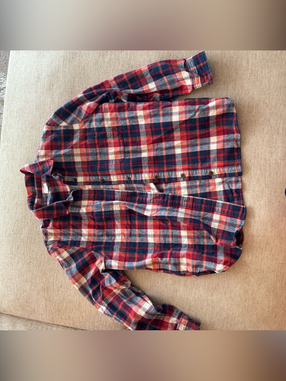 J. Crew Red, Navy Shacket